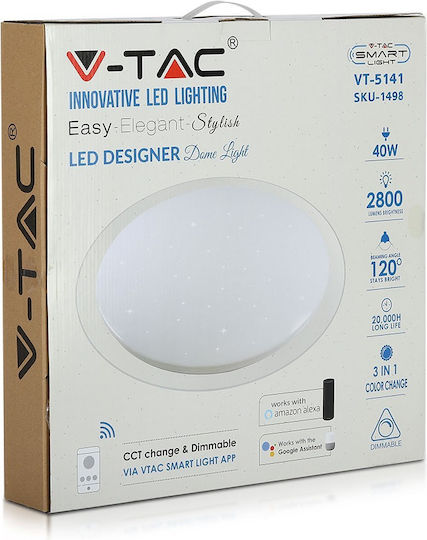 V-TAC Square Outdoor LED Panel 60W with Warm White Light 3000K 57.25x57.25cm