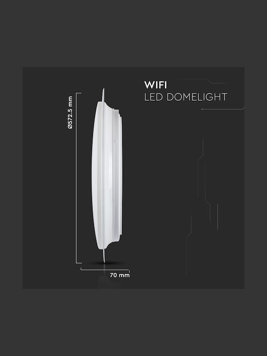 V-TAC Square Outdoor LED Panel 60W with Warm White Light 3000K 57.25x57.25cm