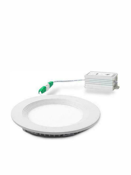 Geyer Στρογγυλό Χωνευτό LED Panel 12W με Φυσικό Λευκό Φως 4000K 16.5εκ.