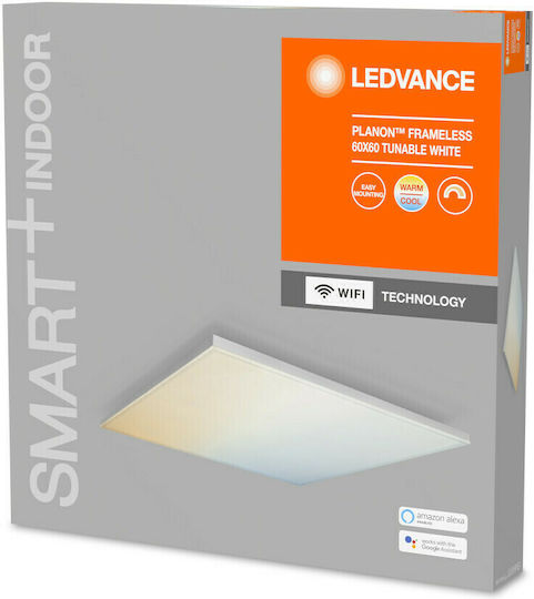 Ledvance Smart+ Planon Frameless Τετράγωνο Εξωτερικό LED Panel 20W με Ρυθμιζόμενο Λευκό Φως 60x60εκ.