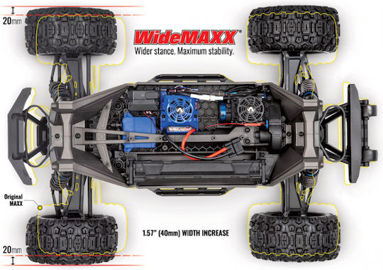 Traxxas MAXX with WideMAXX Remote Controlled Car Monster Truck 4WD Red