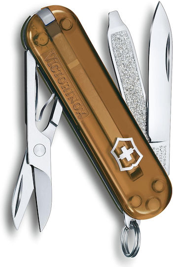 Victorinox Classic SD Swiss Army Knife 6 Tools Brown
