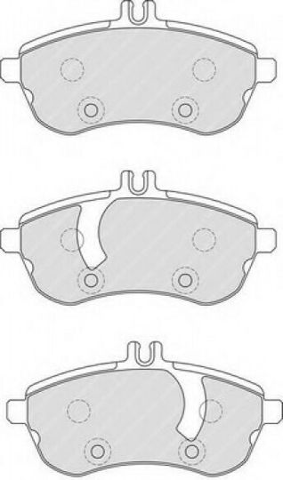 Ferodo Σετ Τακάκια Εμπρός 4τμχ για Mercedes-Benz C Class / E Class / SLC / SLK