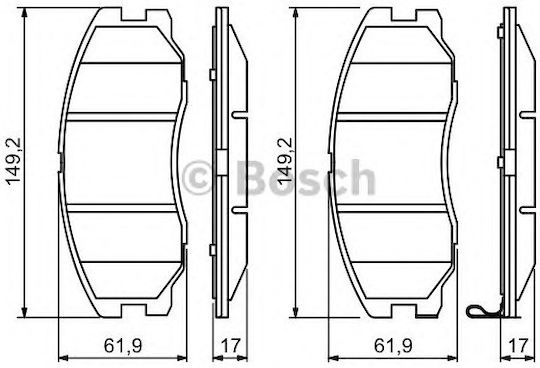 Bosch Σετ Τακάκια Εμπρός 4τμχ για Chevrolet Captiva Opel Antara