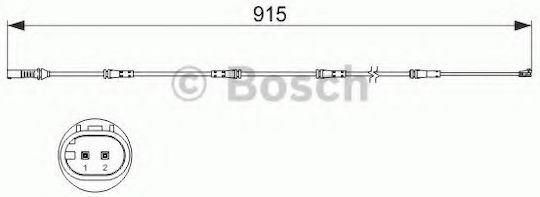Bosch Brake Pad Rear 1pcs for BMW Series 5 / Series 6 915mm