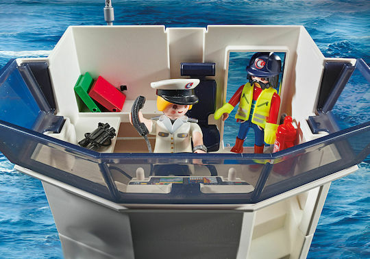 Playmobil City Action Cargo Ship with Boat for 4-10 years old