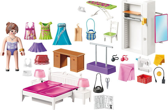 Playmobil Dollhouse Dormitor cu Atelier de Croitorie pentru 4+ ani ani
