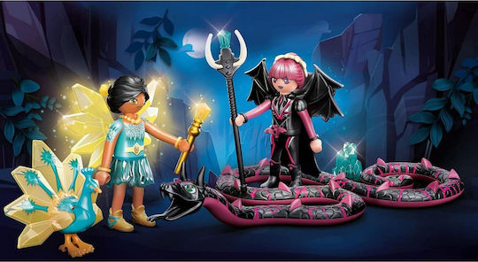 Playmobil Ayuma Crystal Fairy And Bat Fairy with Soul Animal for 7-12 years old