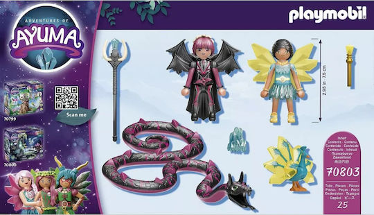 Playmobil Ayuma Crystal Fairy And Bat Fairy with Soul Animal for 7-12 years old