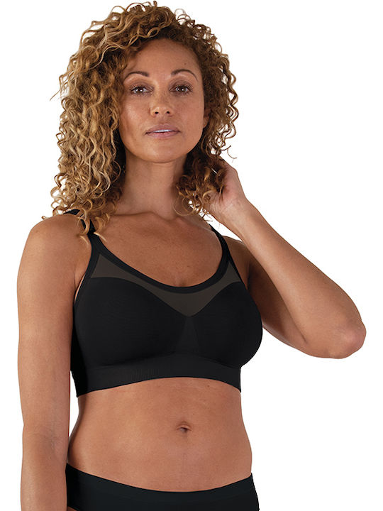 Bravado Body Silk BRV-11010-BL Μπουστάκι Εγκυμοσύνης & Θηλασμού με Clips Μαύρο