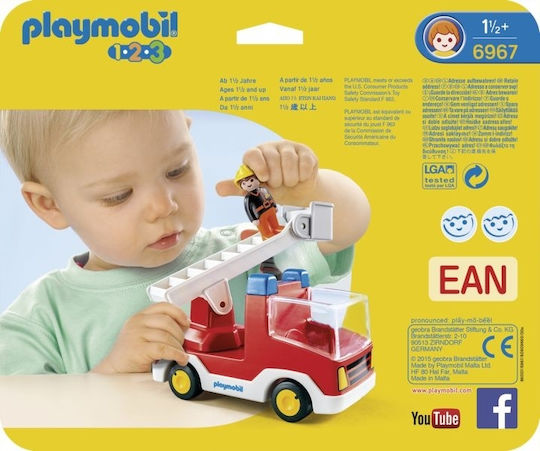 Playmobil 123 Ladder Unit Fire Truck for 1.5+ years years old