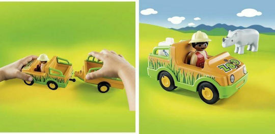 Playmobil 123 Zoo Vehicle With Rhinoceros für 1.5+ Jahre