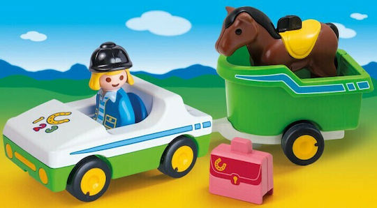 Playmobil 123 Car With Horse Trailer за 1,5+ години години