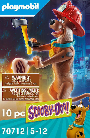 Playmobil Scooby-Doo Collectible Firefighter Figure for 5-12 years old
