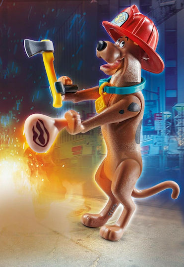 Playmobil Scooby-Doo Collectible Firefighter Figure for 5-12 years old