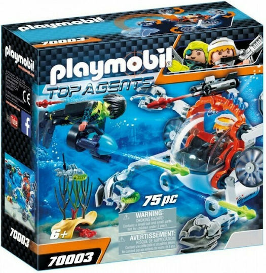 Playmobil Топ агенти Spy Team Underwater Wing за 6+ години години