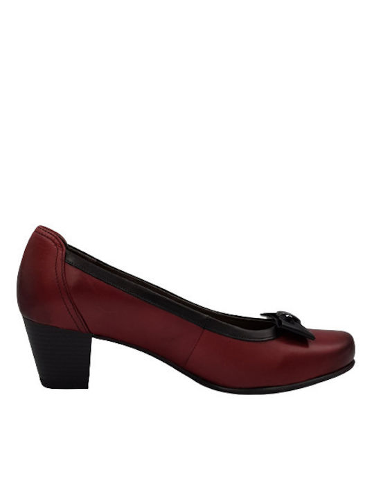 Caprice Din piele Pantofi cu toc Burgundy