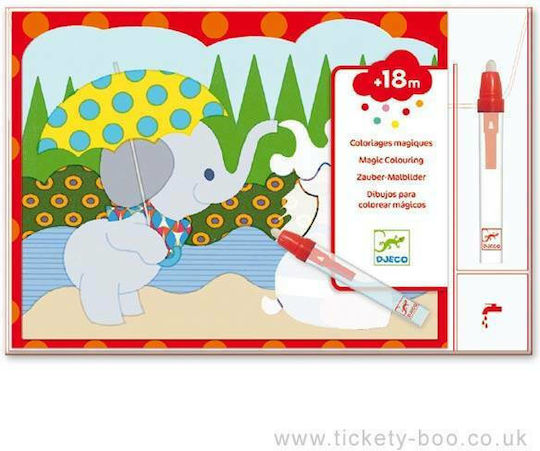 Djeco Painting with Magic Markers Elephant for Children 1.5+ Years