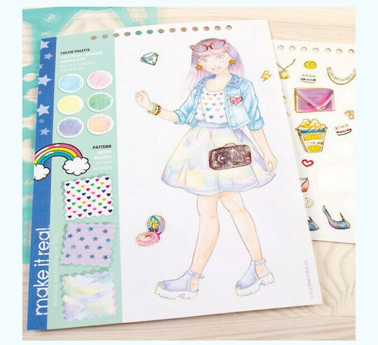 Make It Real Ζωγραφική Fashion Design Sketchbook Digital Dream για Παιδιά 6+ Ετών