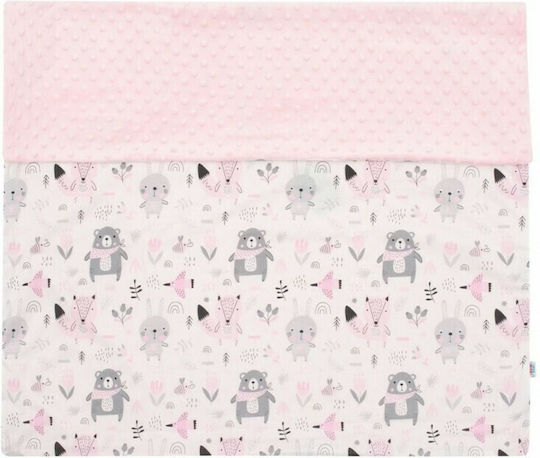 New Baby Blanket Nursery Swaddling Blankets Minky Teddy Velvet Pink 80x102cm