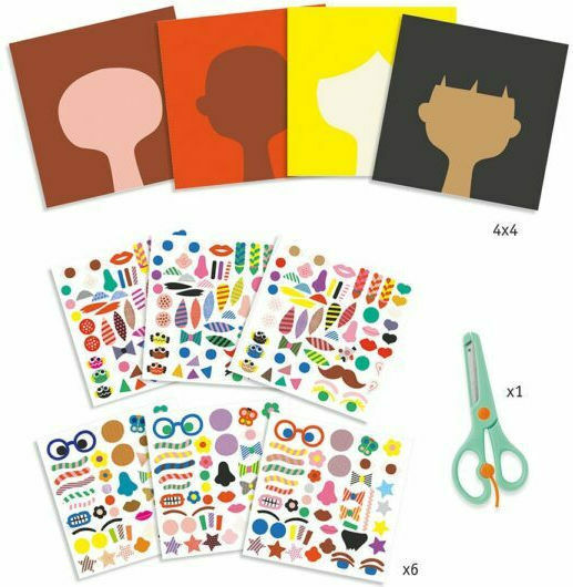 Djeco Χαρτοκοπτική Create With Stickers για Παιδιά 3+ Ετών