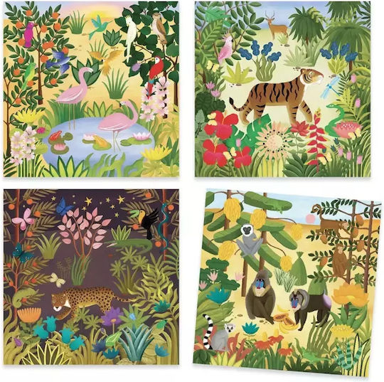 Djeco Painting Create with Stickers Rousseau Animals in Nature for Children 5+ years Years