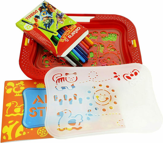 Quercetti Боядисване Stencils Design Farm за Деца 4+ години+ Години