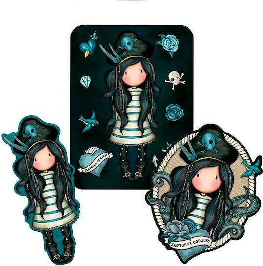 Santoro Stickers Vinyl Set Black Pearl for Children 3+ years Years