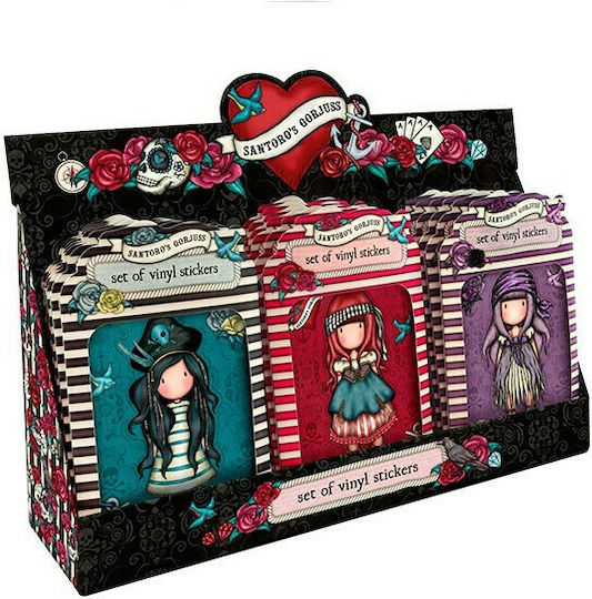Santoro Stickers Vinyl Set Black Pearl for Children 3+ years Years