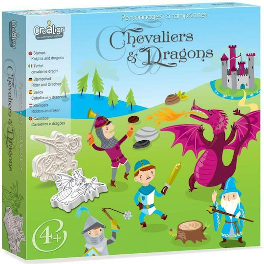 Crealign Stamps Stamps Knights And Dragons for Children 4+ years old Years