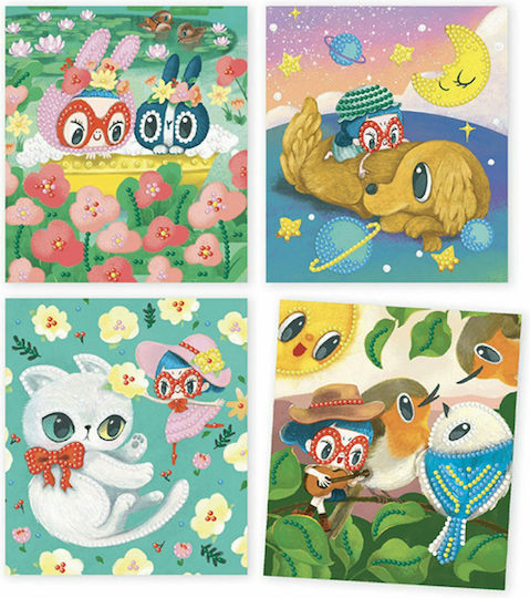Djeco Collage With Strass Animal Friends for Children 7+ years Years