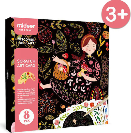 MiDeer Боядисване Scratch Art за Деца 3+ години+ Години 8бр