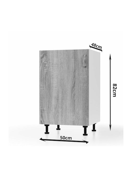 Modest Floor Cabinet Λευκό - Sonoma L50xW48xH82cm