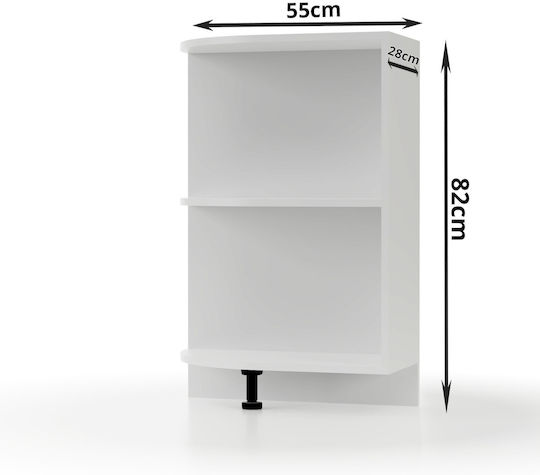 Modest Dulap de Colț pardoseală Alb 28x55x82buc
