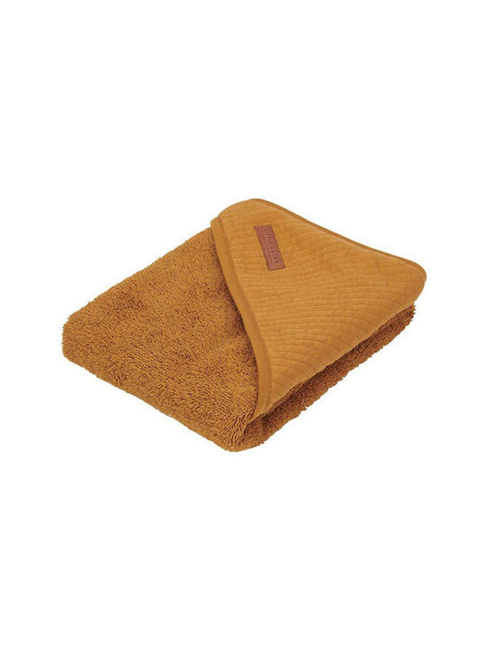 Little Dutch Βρεφική Κάπα-Μπουρνούζι με Κουκούλα Pure Ochre Spice 75x75εκ.