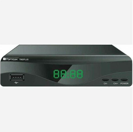 Opticum T90 Plus Ψηφιακός Δέκτης Mpeg-4 Full HD (1080p) με Λειτουργία PVR (Εγγραφή σε USB) Σύνδεσεις SCART / HDMI / USB