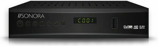 Sonora DVB T2-265 230-0047 Mpeg-4 Digital Receiver Full HD (1080p) with PVR (Record to USB) Function Connections SCART / HDMI / USB