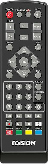 Edision Proton T265 LED 01-07-0009 Mpeg-4 Digital Receiver Full High Definition (Full HD) (1080p) Connectivity SCART / HDMI / USB