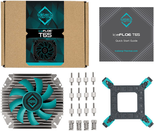 Iceberg Thermal IceFLOE T65 CPU Cooling Fan for AM4/AM5/1200/115x Socket Green