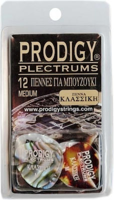 Prodigy Πένες Μπουζουκιού Κλασσική Medium Αbalone Πάχους 0.71mm Σετ 12τμχ