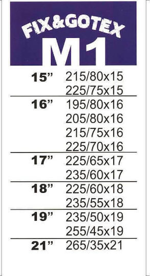 Fix&Go Tex Xtrem M1 Anti-slip Snow Socks 4x4 Car 2pcs