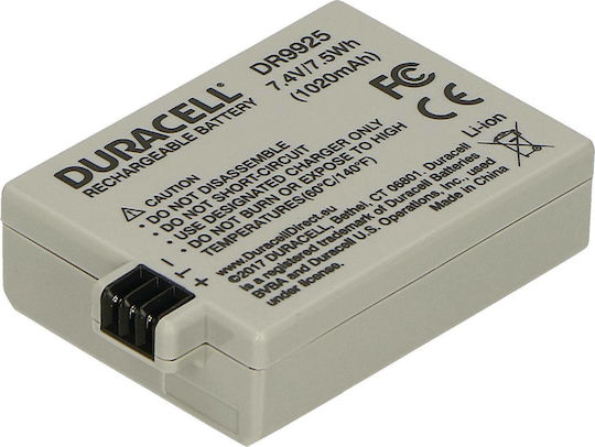 Duracell Μπαταρία Φωτογραφικής Μηχανής DR9925 Ιόντων-Λιθίου (Li-ion) 1020mAh Συμβατή με Canon