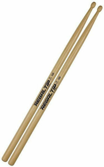 Regal Tip Hickory Drumsticks Drums 5B with Tip Shape Drop