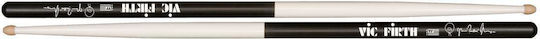 Vic Firth Hickory Drumsticks Drums Signature Series Ahmir Questlove Thompson Tear with Tip Shape Drop in Black Color