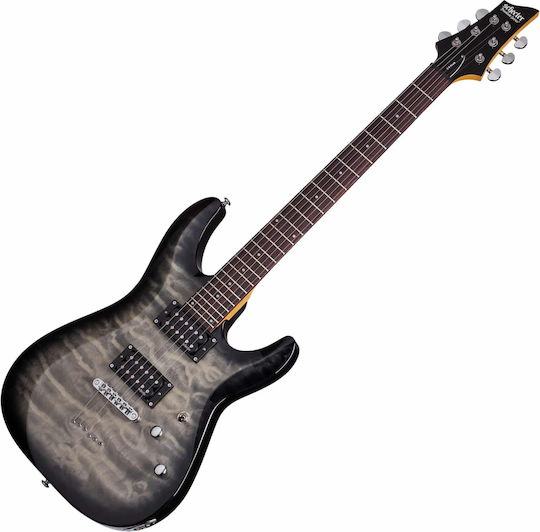 Schecter C-6 Plus Ηλεκτρική Κιθάρα ST Style με HH Διάταξη Μαγνητών Charcoal Burst