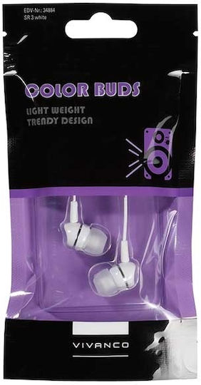 Vivanco Ακουστικά Ψείρες In Ear SR3 Λευκά
