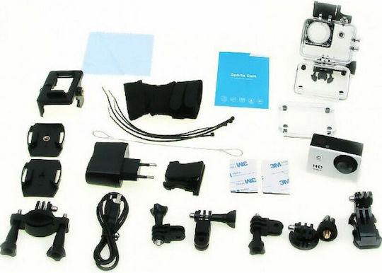 SportsC DV Action Camera 4K Ultra HD Υποβρύχια (με Θήκη) και Wi-Fi Μαύρη