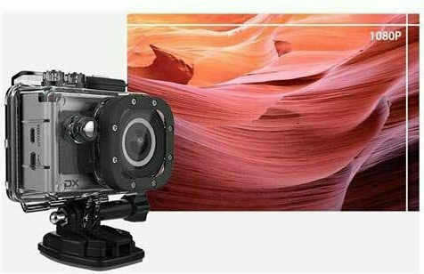 Activeon DX Action Camera Full HD (1080p) Underwater (with Case) with Touch Screen 2" and Wi-Fi Gray