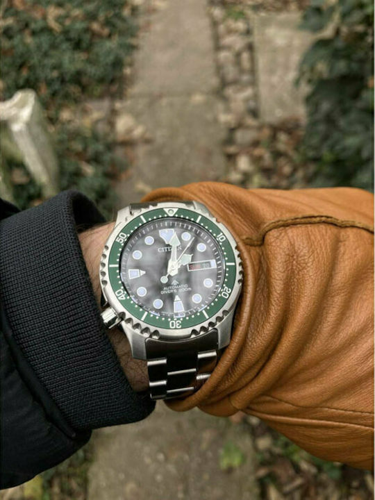 Citizen Promaster Ρολόι Αυτόματο με Μεταλλικό Μπρασελέ Citizen Promaster Ρολόι Αυτόματο με Μεταλλικό Μπρασελέ