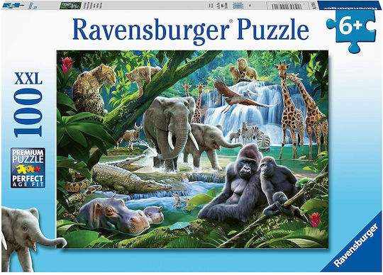 Παιδικό Puzzle Jungle Families XXL για 6+ Ετών 100pcs Ravensburger